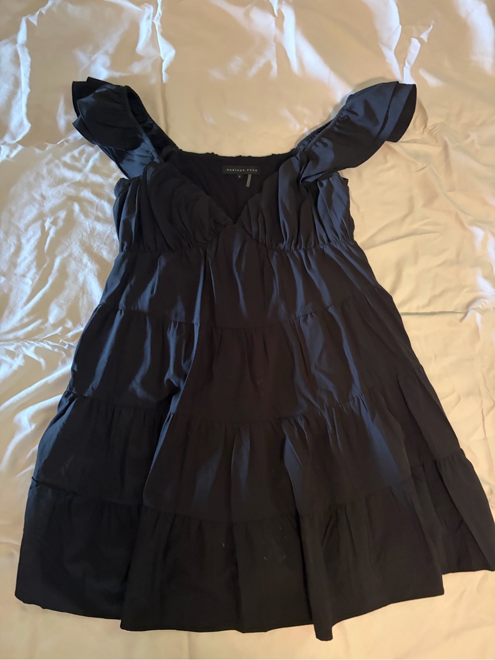 Endless Rose Black Tiered Mini Dress